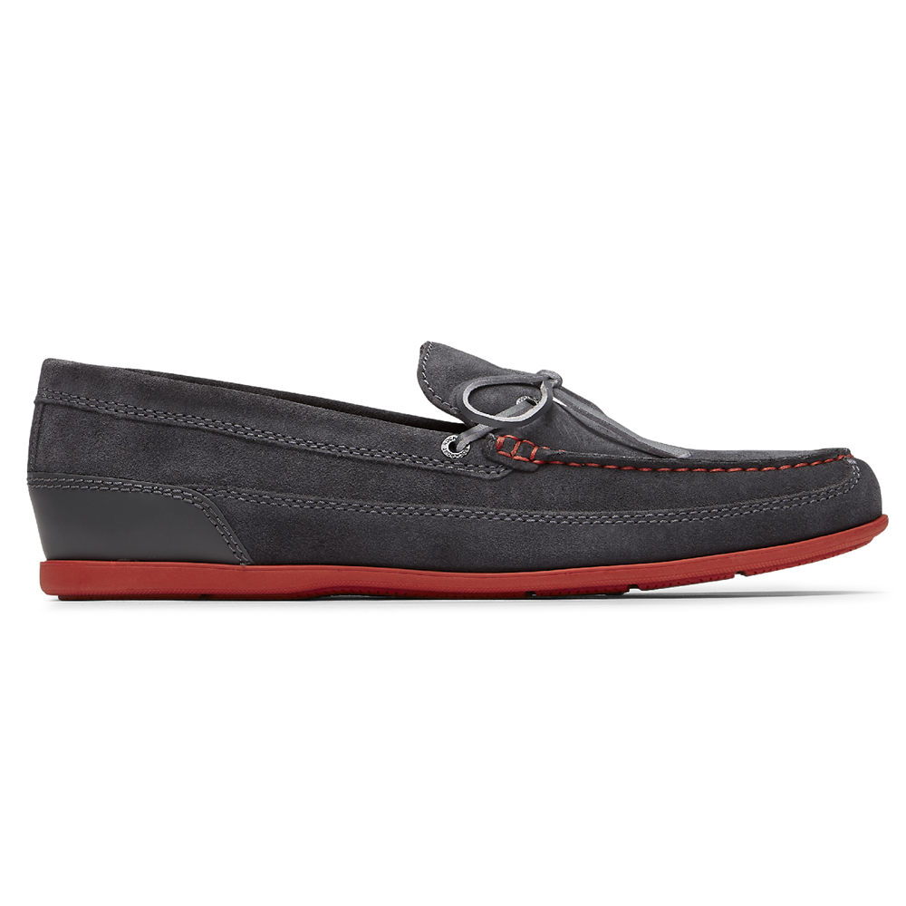 Mocassins Rockport Homem Cinzentas Escuro - Malcom Tie - 32689QDHZ